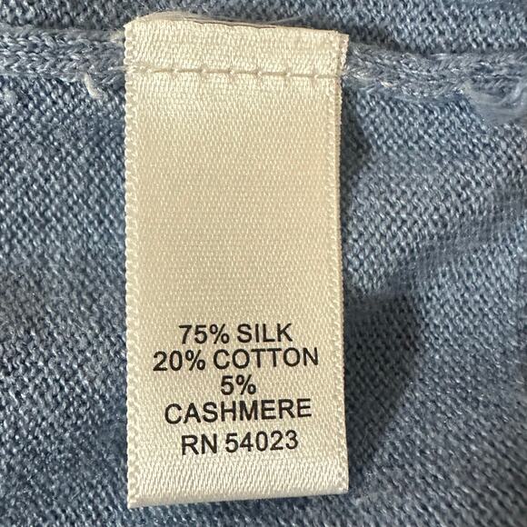 Banana Republic Men’s Luxury Blend V Neck Sweater Silk Cotton Cashmere EUC - Picture 4 of 5